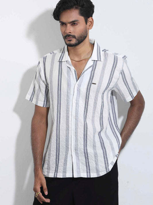 White Ash stripe Viscos printed premium havana