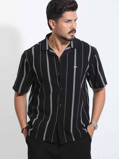 Matte Black ash stripe Havana shirt