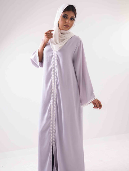 Light purple long sleeve female dress
