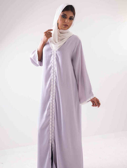 Light purple long sleeve female dress