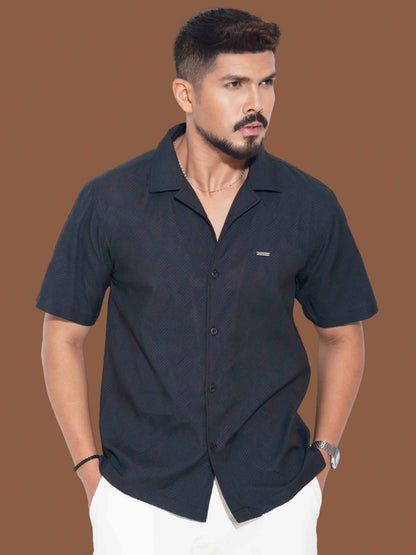 Black texture premium havana shirt
