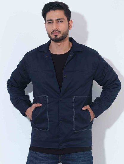 Blue cashmere fabric premium jacket