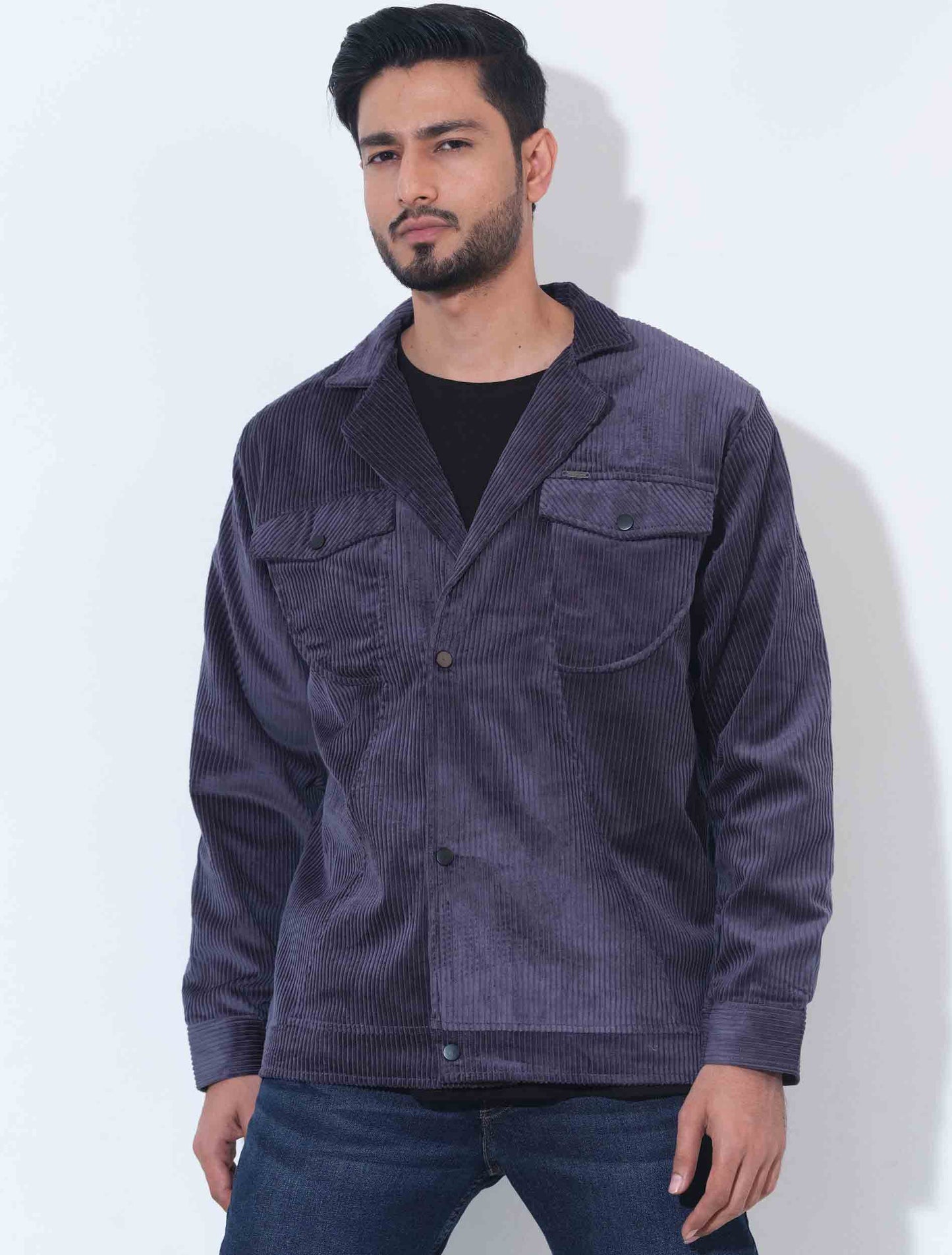 Grey Cord premium double pocket jacket