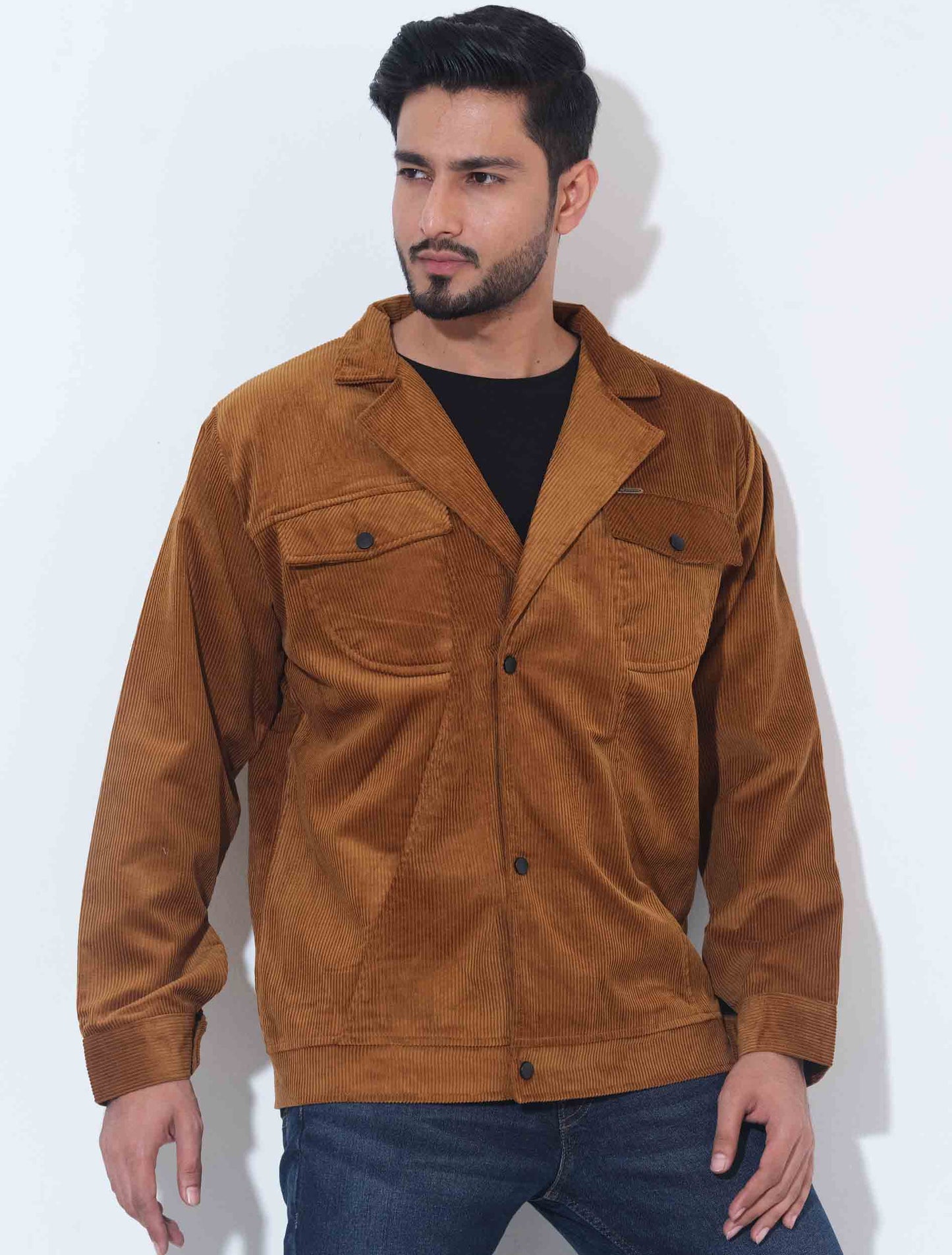 Brown Cord premium double pocket jacket