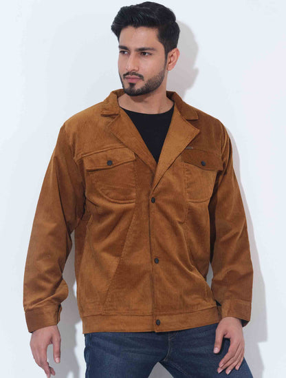 Brown Cord premium double pocket jacket