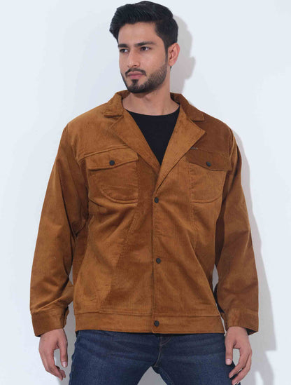 Brown Cord premium double pocket jacket