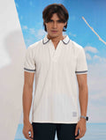 Off-white Texture Premium Polo