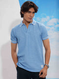 Sky Blue Texture Premium Polo