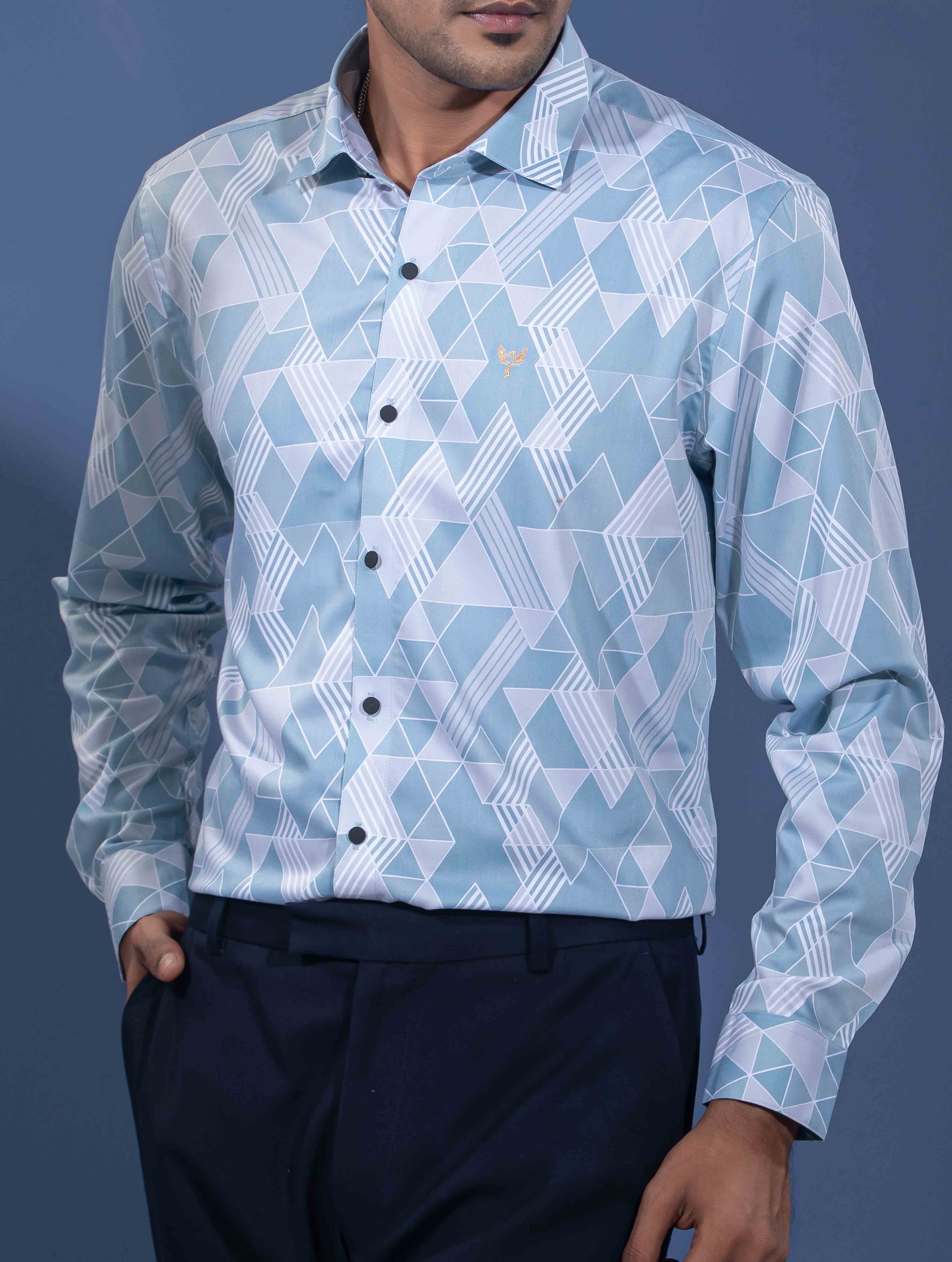 Ash sky Border abstract Printed premium Full sleeve