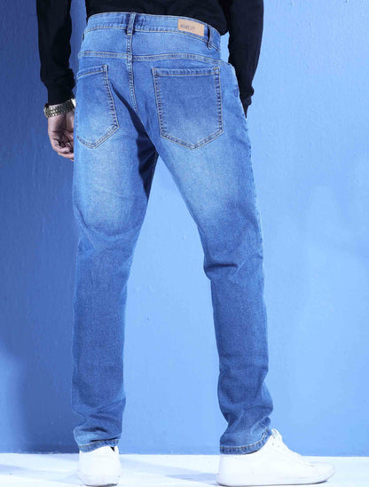 Sky natural wash denim straight