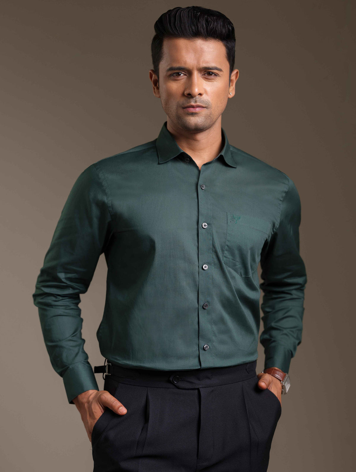Bottle Green formal shirt