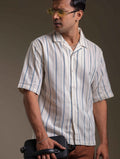 Cream Sky Stripe Remi Cotton Havana Shirt