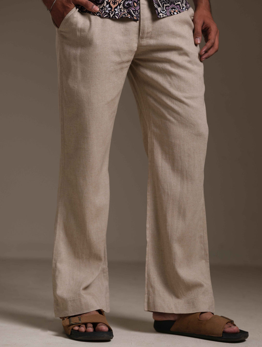 Beige Baggy Trouser