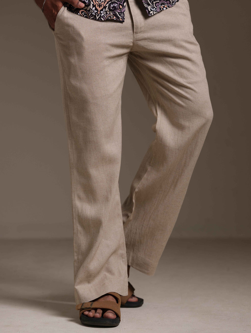 Beige Baggy Trouser