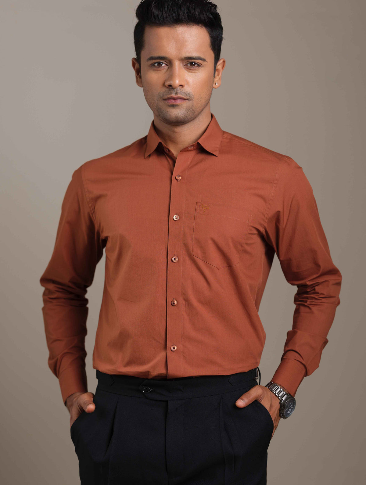 Brunt Orange formal shirt