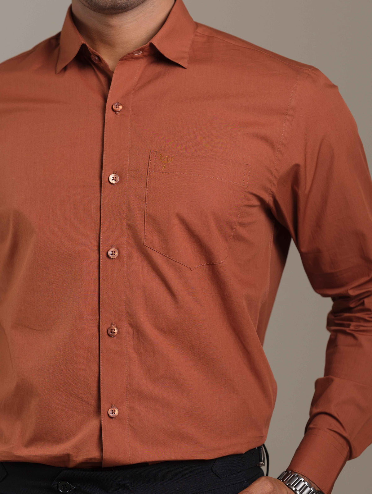 Brunt Orange formal shirt