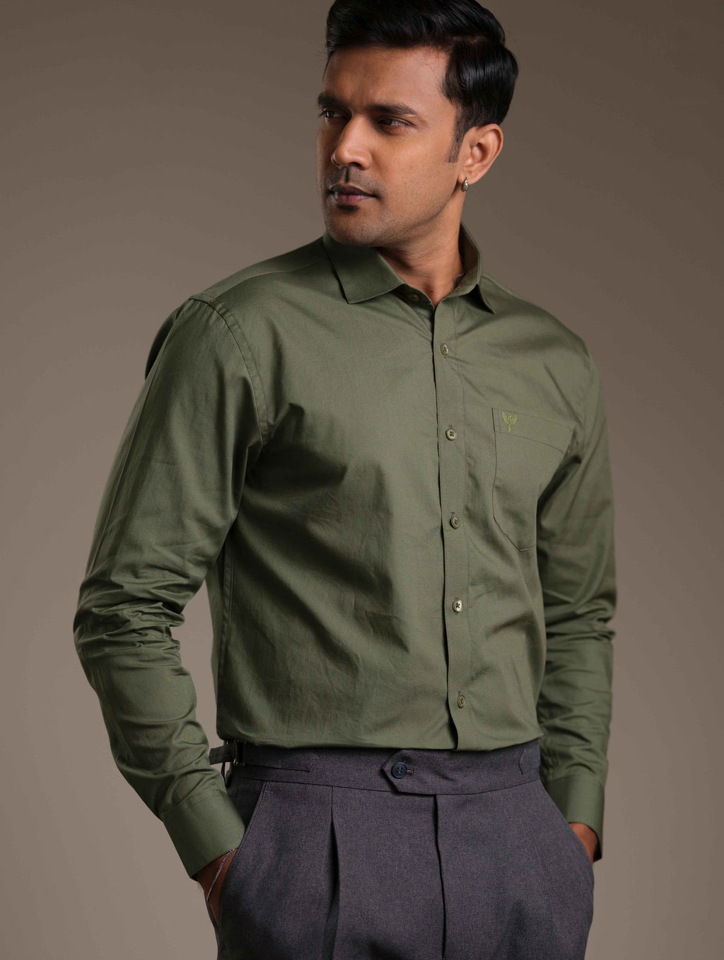 Moss Green Formal Shirt