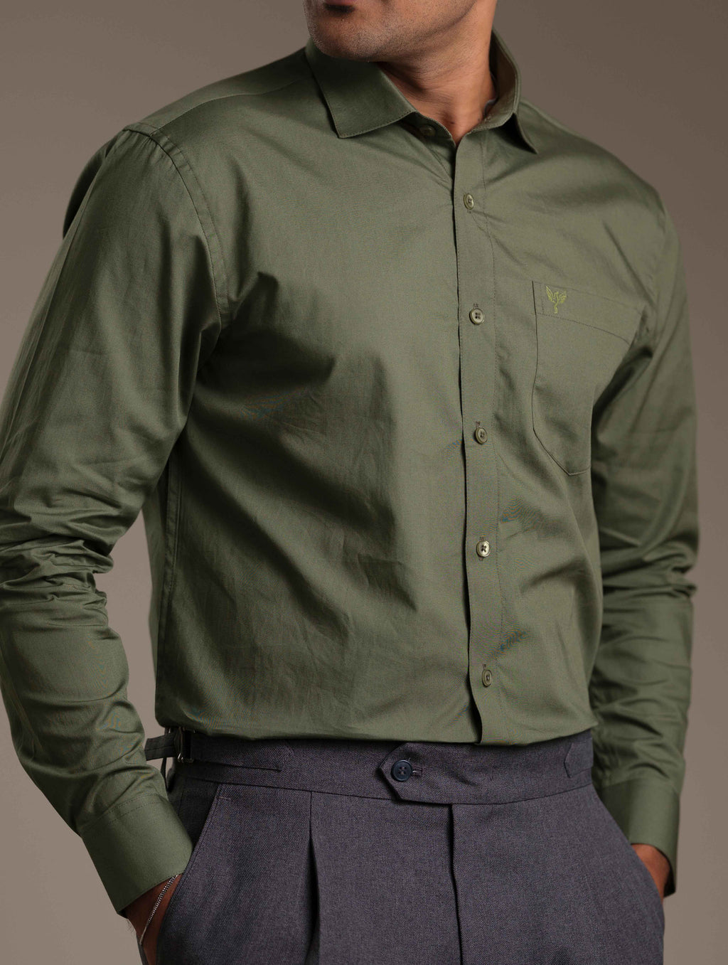 Moss Green Formal Shirt