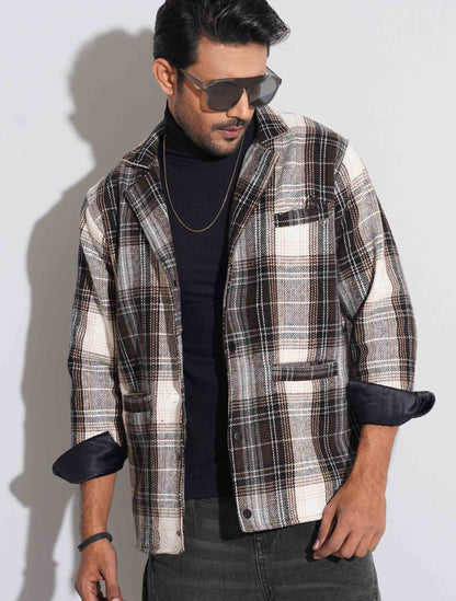 Ash black golden Flannel jacket