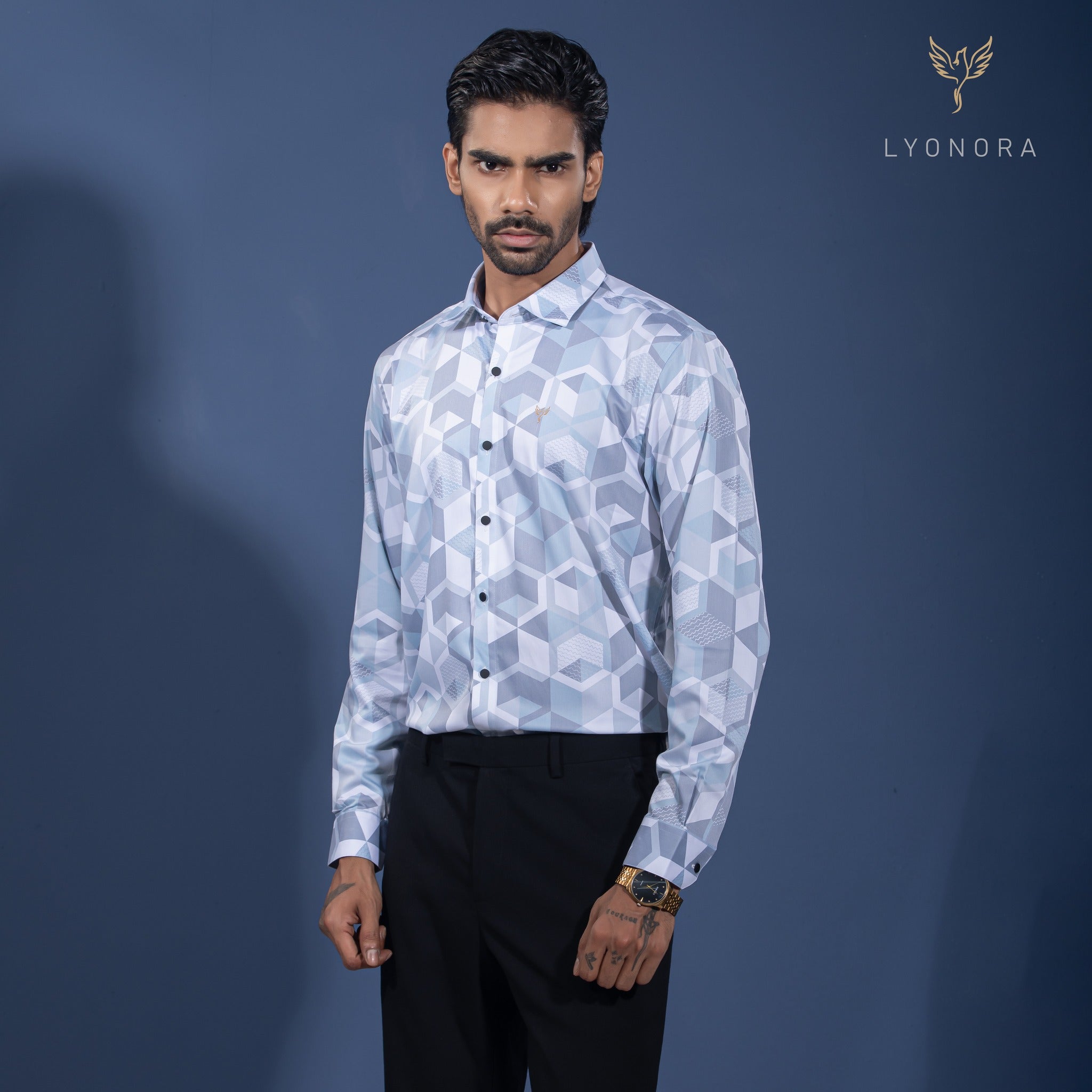 Paste sky white printed premium full sleeve