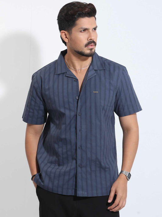 Blue stripe texture printed premium havana