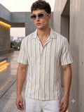 Cream Sky Stripe Remi Cotton Havana Shirt