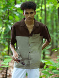 Coffee- Brown Contrast Remi Cotton Havana Shirt