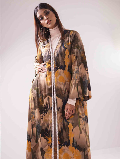 Dark copper color Gown design female dress