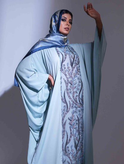 Paste color abaya design female dress