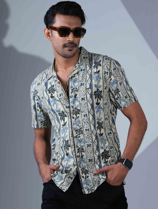 Coconut vintage Painting Printed premium havana shirt