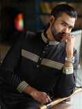 Black Noor Elegant Chest Embroidered Panjabi