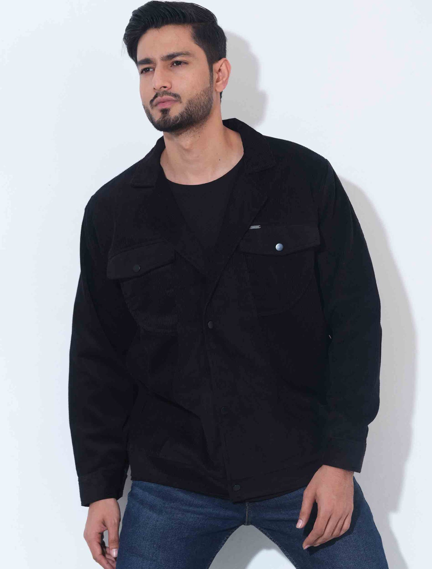 Black Cord premium double pocket jacket