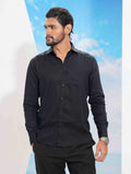 Midnight Black classic point collar solid shirt