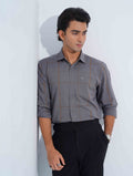 Gray Brown stripe full sleeve shirt
