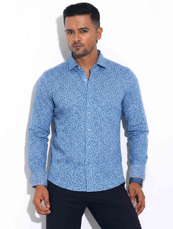 Sky dot formal shirt