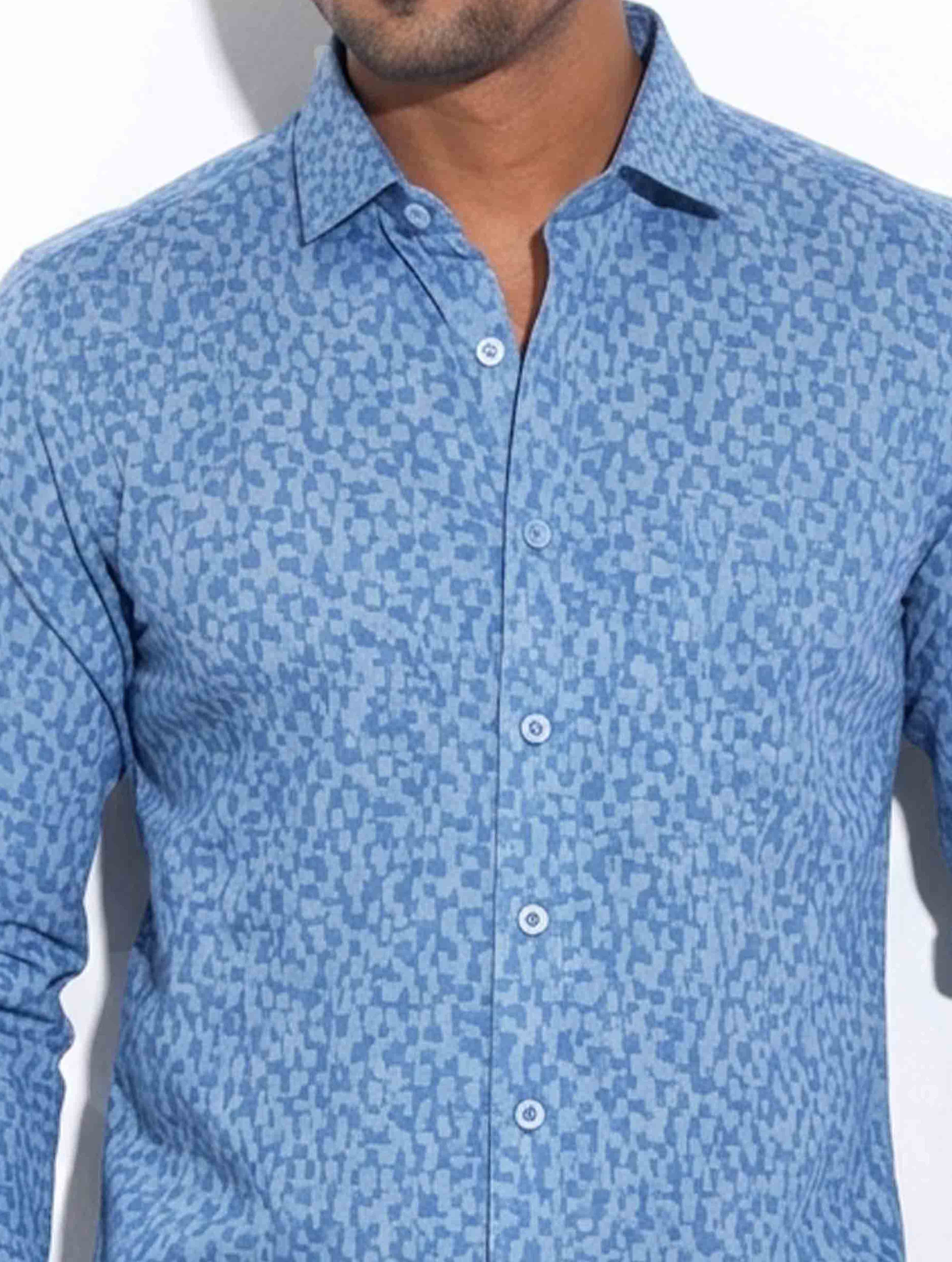 Sky dot formal shirt