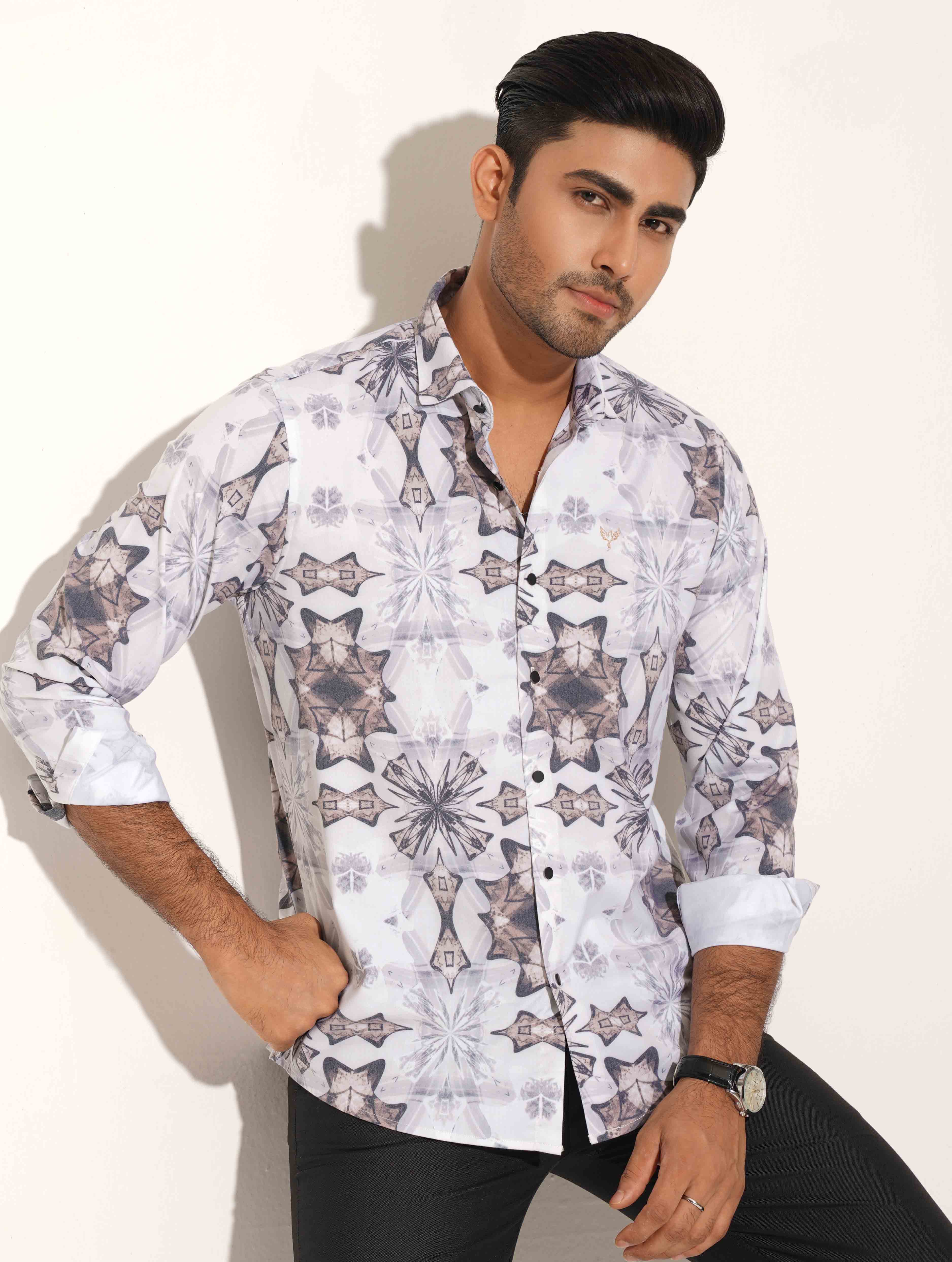 Off-White Trippy Printed premium full sleeve shirt