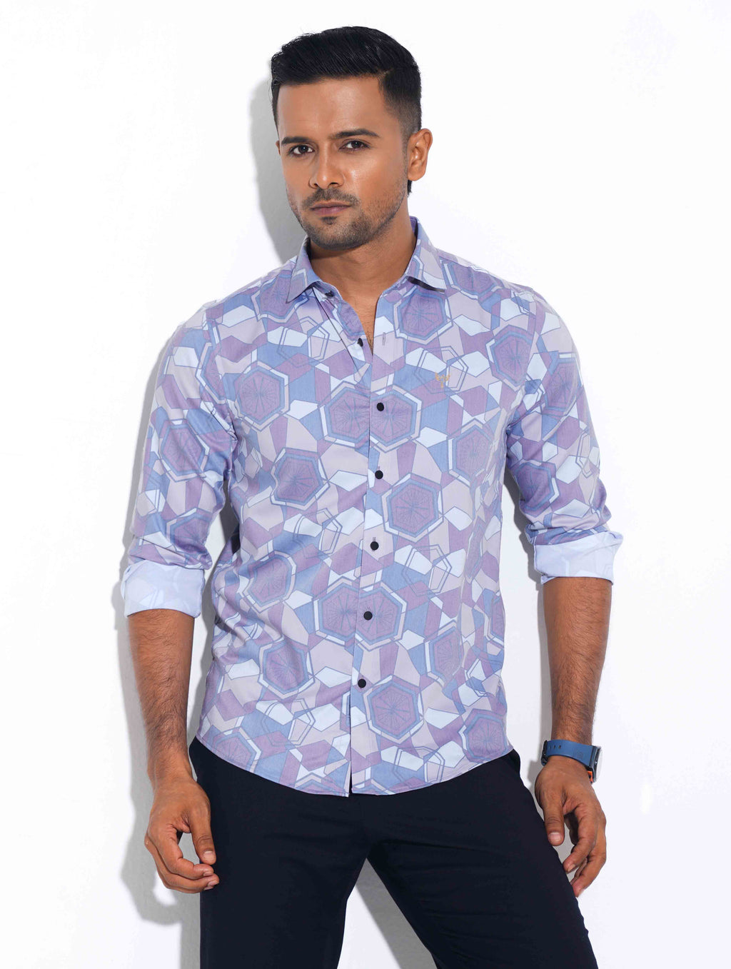 Multicolor hexagonal printed premium full sleeve