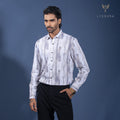 White faded olive Texture printed premium magnet shirt
