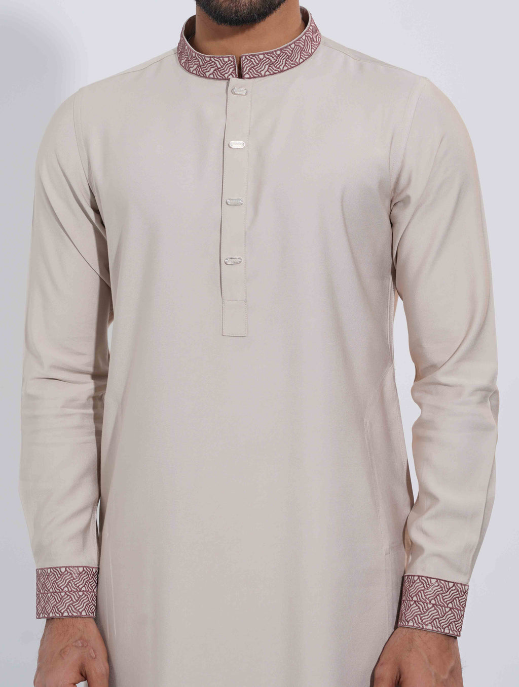 Stone Color Desert Mirage Signature Embroidery Panjabi